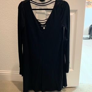 BP Long Sleeve Ribbed Mini Dress